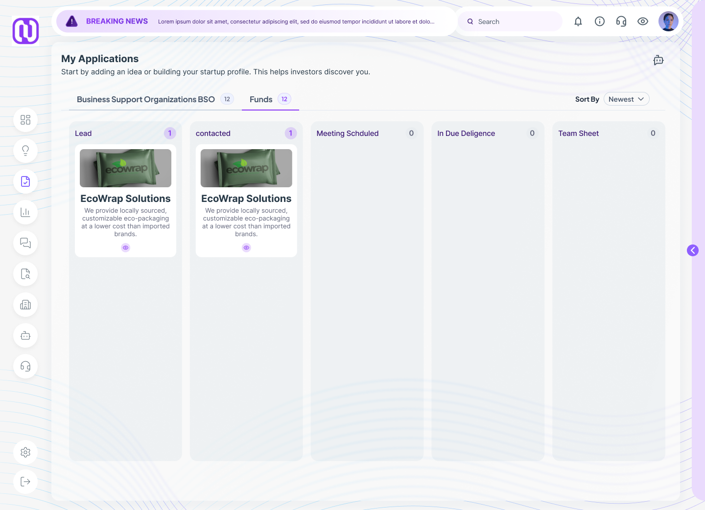 Applications tracking